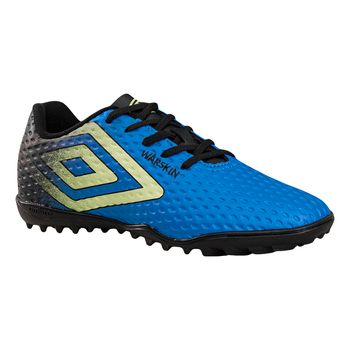 Chuteira-Society-Azul-Kids-Warskin-|-Umbro-Tamanho--35---Cor--AZUL-ELETRICO-0